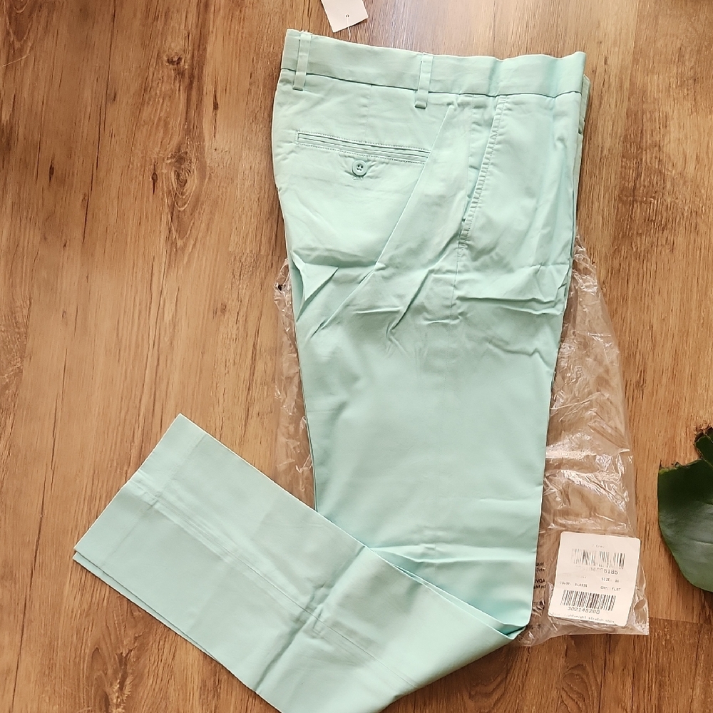 Boy's Crewcuts Light Green Slim Chino Pants Size 16